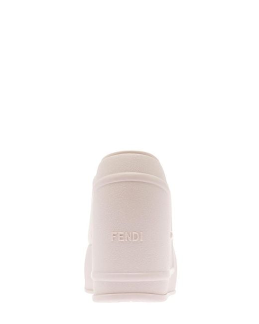 Zeppe Con Platform Chunky E Dettaglio Maxi Motivo Ff A Rilievo I di Fendi in Bianco Lyst