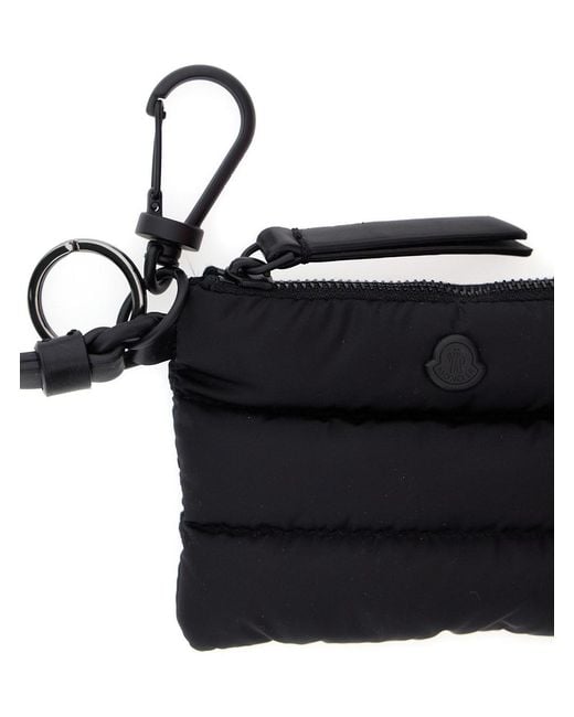 Moncler Black 'Caradoc' Cardholder With Logo Patch On The Front And Adjustable And Removable Strap for men