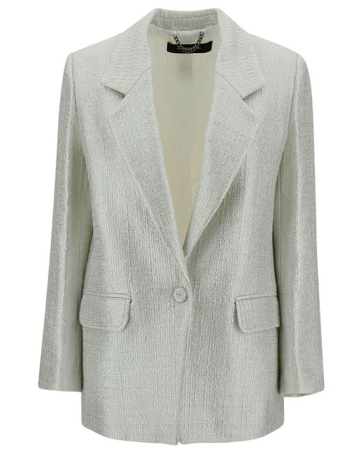 FEDERICA TOSI Gray Single-Breasted Jacket With A Single Button