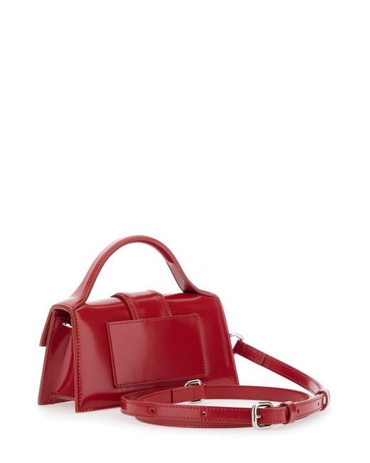 Jacquemus Red 'Le Bambino' Handbag With Removable Shoulder Strap