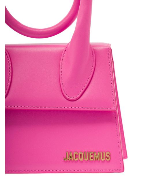 Jacquemus Pink 'Le Chiquito Noeud' Fuchsia Crossbody Bag With Logo Detail