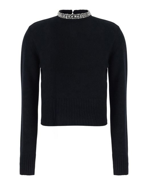 Pinko Blue Berlin Sweater With Wool Details And Color For