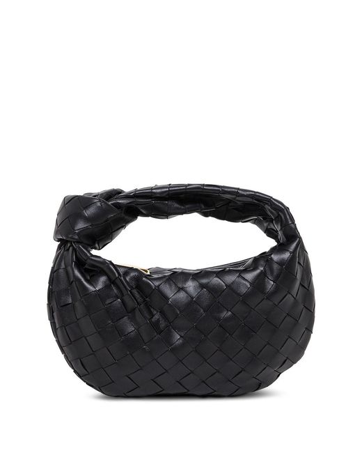 Bottega Veneta Black Intreccio Nappa Mini Jodie Handbag