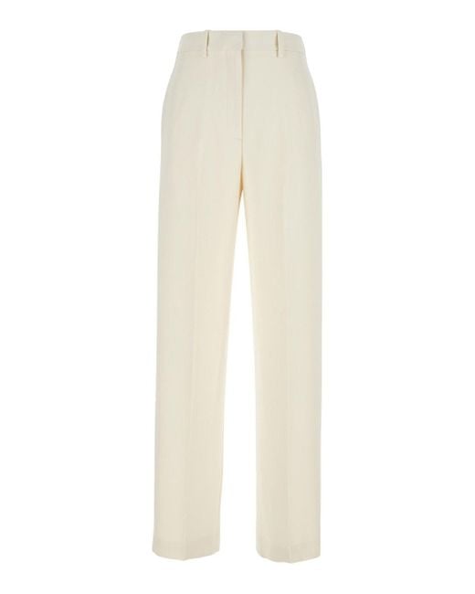 Theory White Pants With Belt Loops