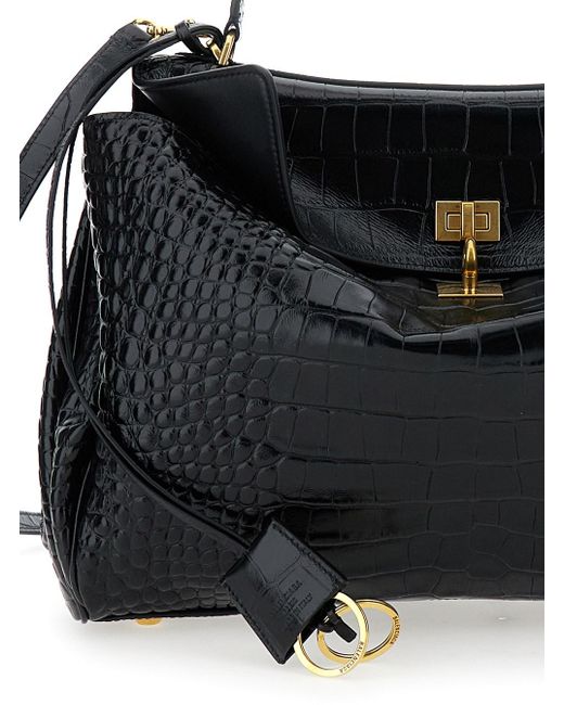 Balenciaga Black 'Rodeo' Handbag With Removable Shoulder Strap