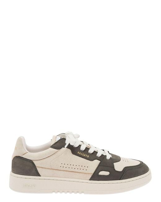 Axel Arigato 'dice Lo' Green And White Two-tone Sneakers In Calf Leather Man for men