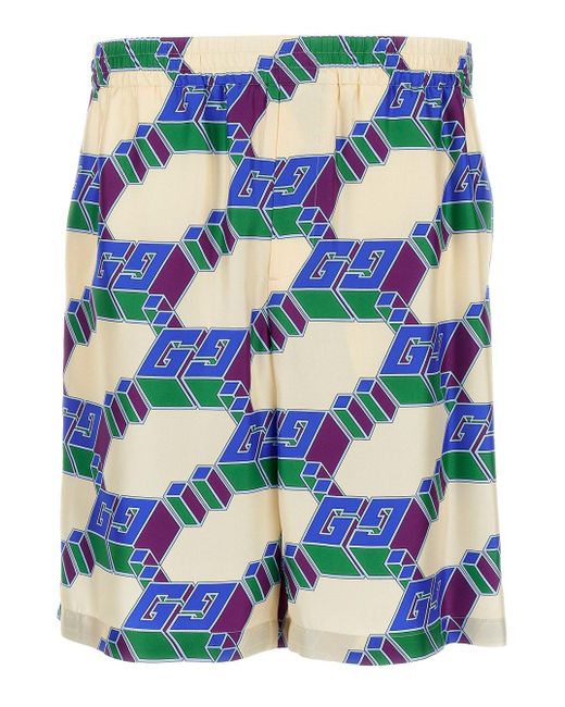 Gucci Blue All-Over Logo Print for men
