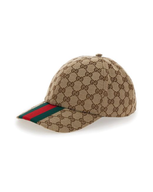 Cappello Da Baseball Con Dettaglio Web di Gucci in Brown da Uomo