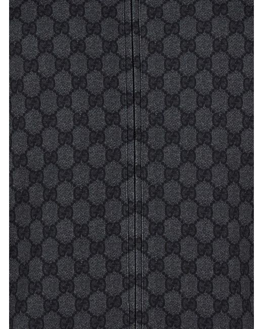 Gucci Black Sweatshirt With High Neck And All-Over Gg Print