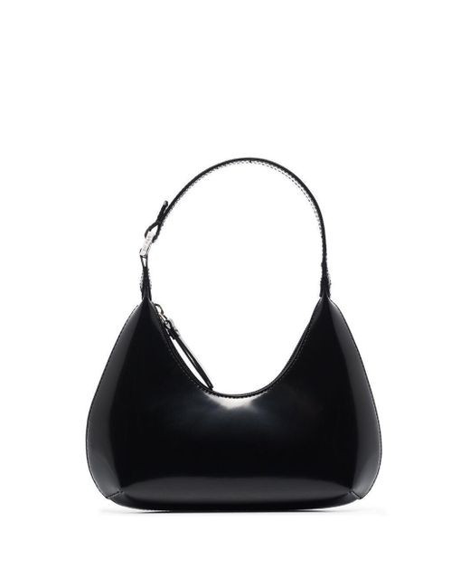 By Far Black Baby Patent Leather Amber Shoulder Bag
