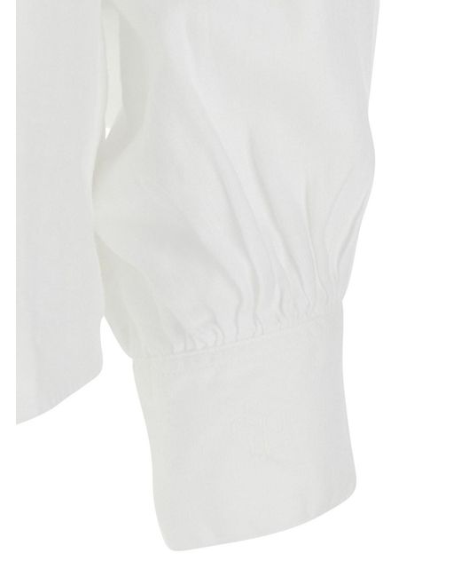 SOSUE White 'Antonia' Shirt With Classic Collar