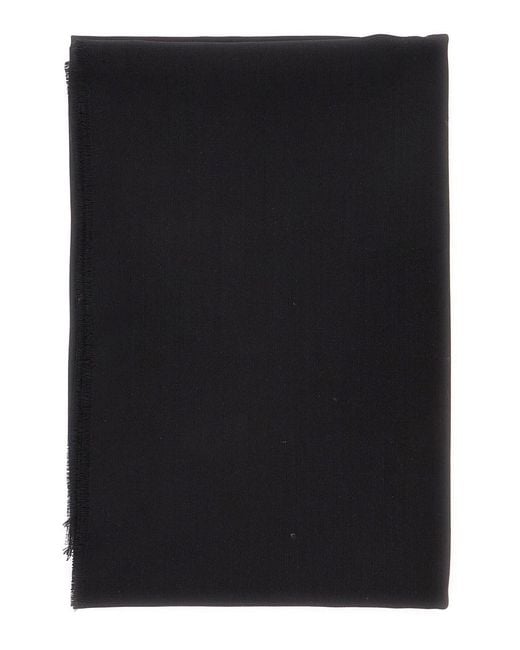 Totême Black Light Wool Scarf