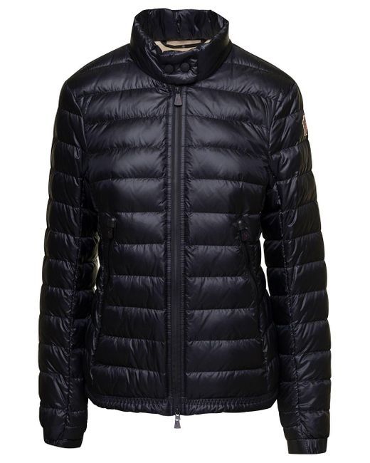 3 MONCLER GRENOBLE Black 'Walibi' Down Jacket With Logo Patch