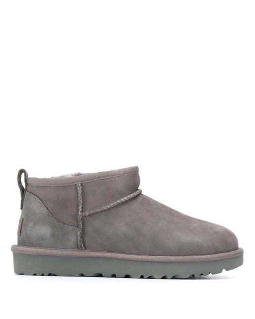 Ugg Gray Ankle Boots In Shearling Woman