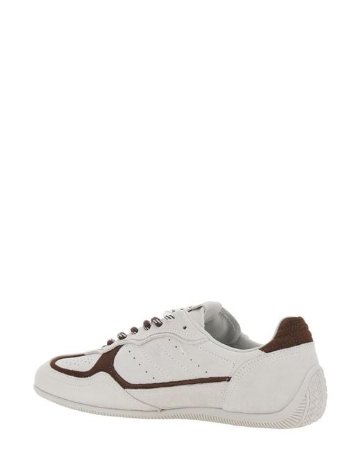 Alohas White Low Top Sneakers With Logo Lettering On The Side