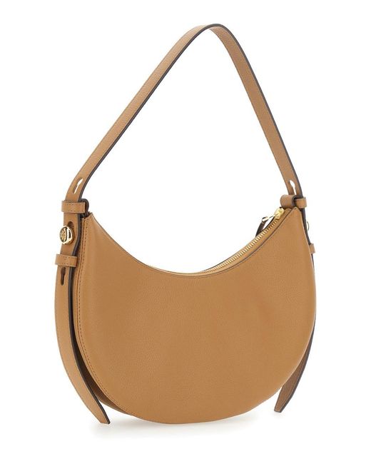 Tory Burch Brown Shoulder Bag Romy Half Moon