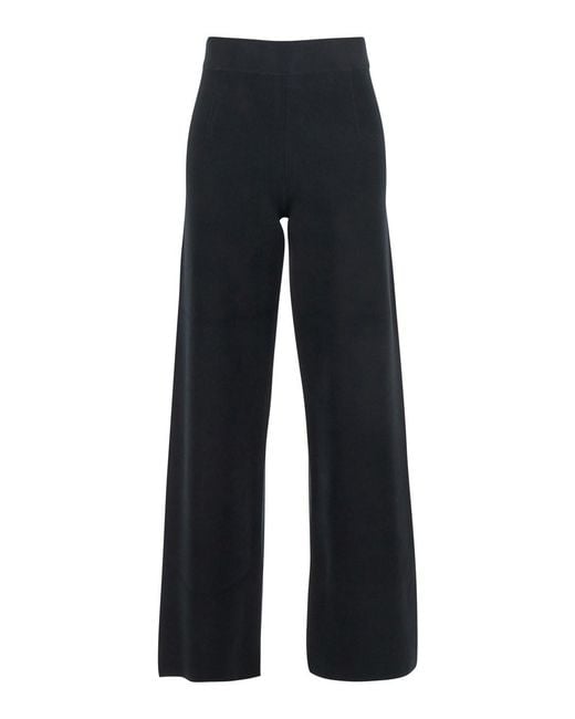 Max Mara Blue 'Marzia' Palazzo Pants With Elastic Waist And Wid