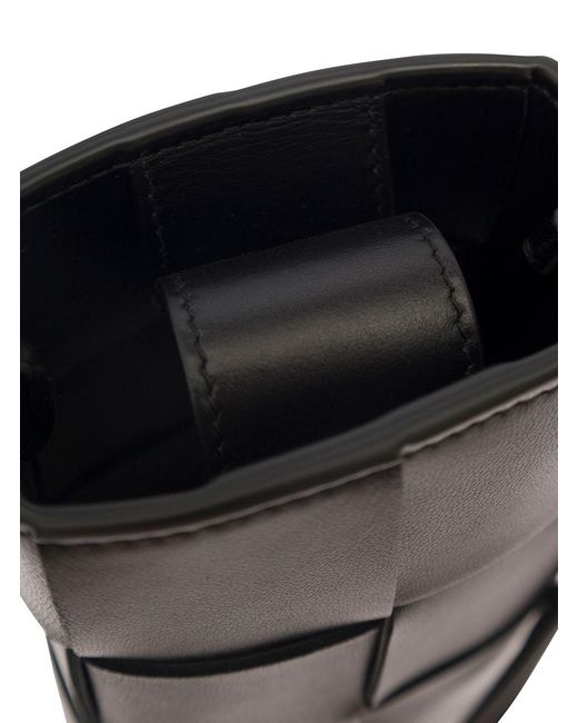 Bottega Veneta Black 'Phone Pouch' Shoulder Bag With Knot Details