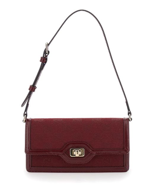 Gucci Purple Mini Borsa A Spalla Con Chiusura A Girello