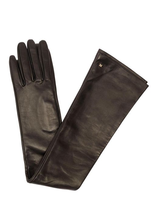 Max Mara Brown Amica Leather Gloves
