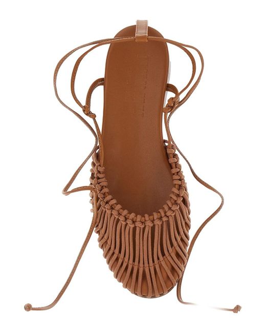 Hereu Brown 'Mantera' Ballerinas With Ankle Strings