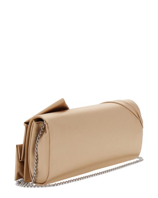 Pochette Con Design A Inserti Geometrici di Alberta Ferretti in Natural