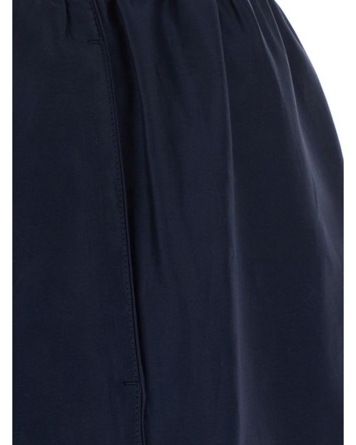 Bottega Veneta Blue Pants With Elastic Waistband And Drawstring for men