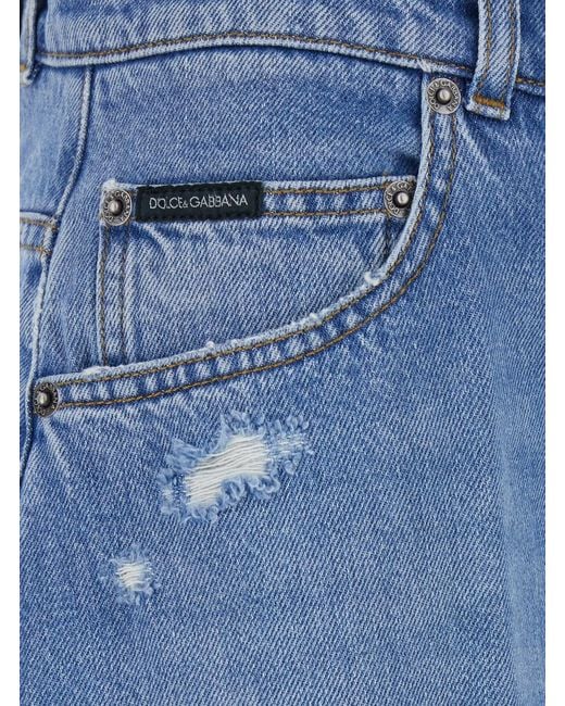 Dolce & Gabbana Blue Five-Pocket Balloon Effect Jeans