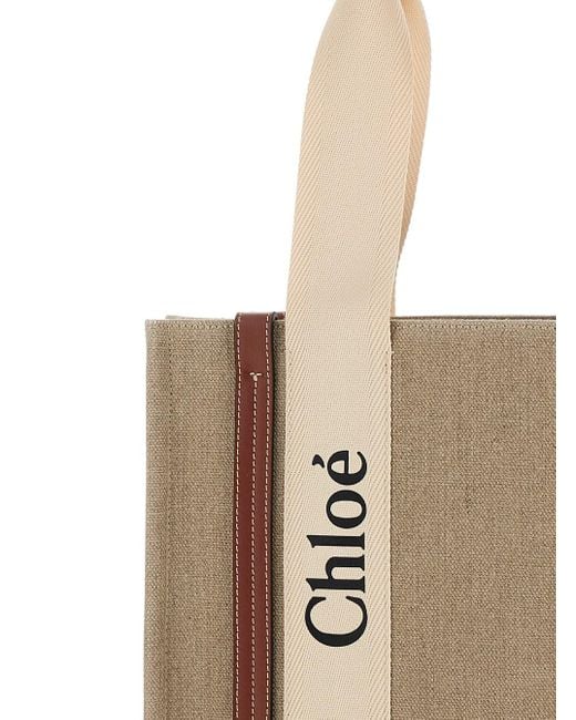 Chloé Natural 'Woody' Tote Bag