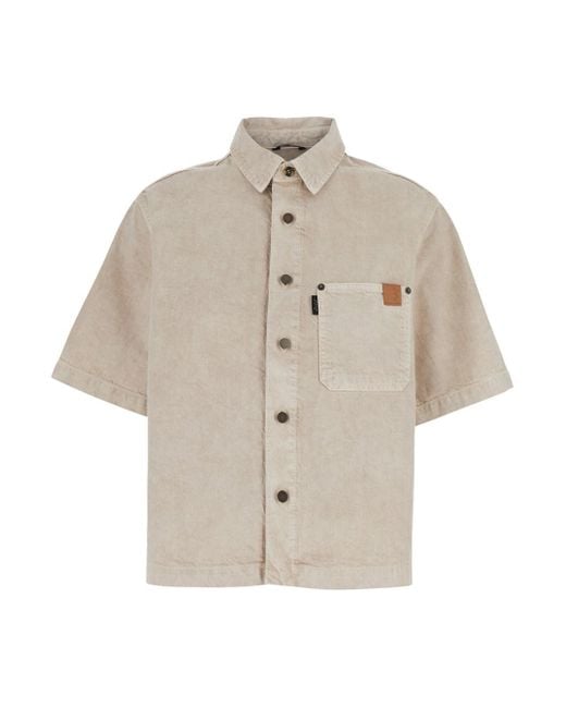 Haikure Natural Shirt With Classic Collar