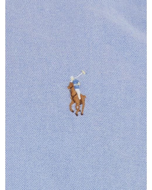 Polo Ralph Lauren Blue Shirt Slim Fit Oxford for men