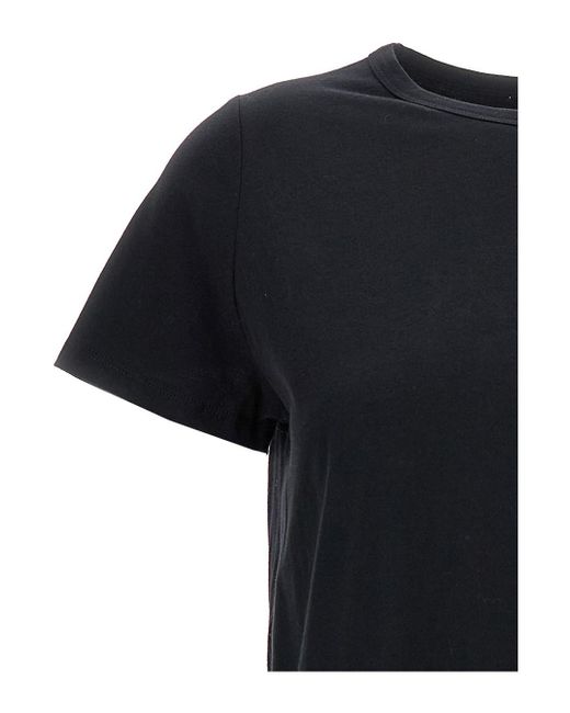 T-Shirt Girocollo di Allude in Black