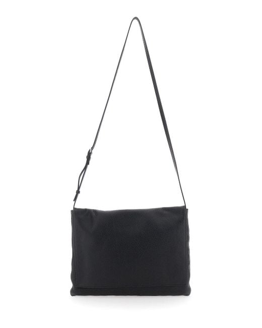 The Row White 'Nan Messenger' Crossbody Bag With Overlapping Front Fla
