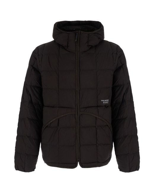 Pas Normal Studios Black Off-Race Down Liner Jacket With Tech Fabric And Bro for men