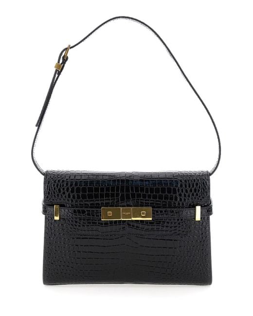Saint Laurent Black 'Manhattan Small' Shoulder Bag