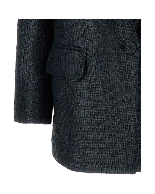 FEDERICA TOSI Black Single-Breasted Jacket With A Single Button