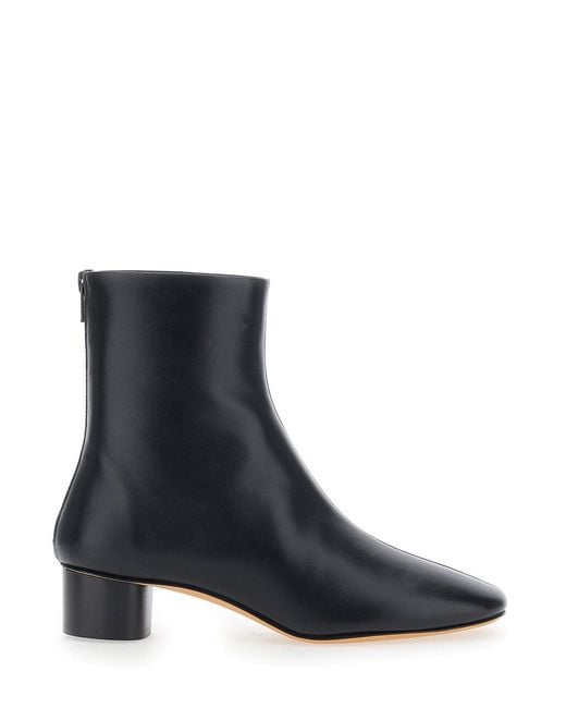 Le Monde Beryl Black 'Carole' Ankle Boots With Medium Block Heel