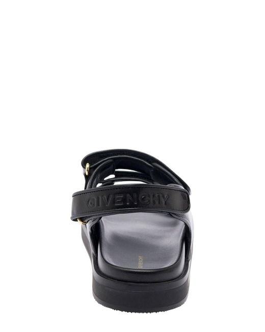 Sandalo Flat Con Cinturini E Dettaglio 4G di Givenchy in Black