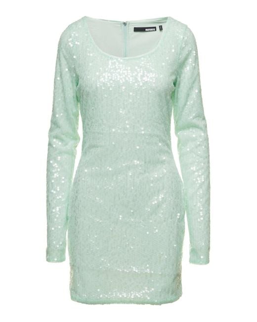 ROTATE BIRGER CHRISTENSEN Green Mini Dress With All-Over Sequins