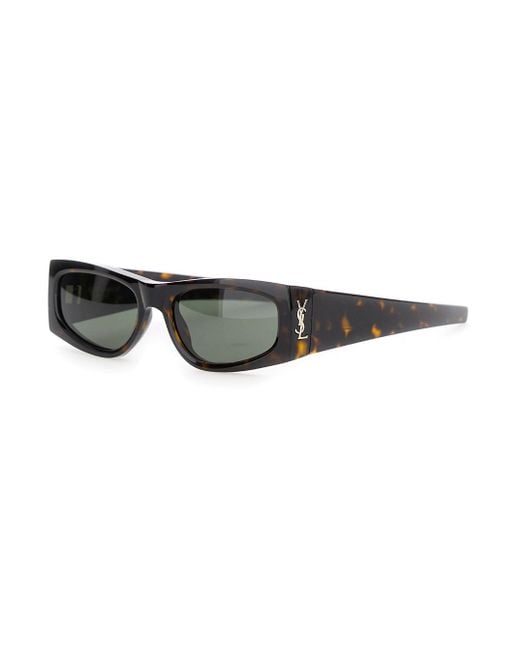 Saint Laurent Black 'Ysl Sl M140' Sunglasses With Cassandre