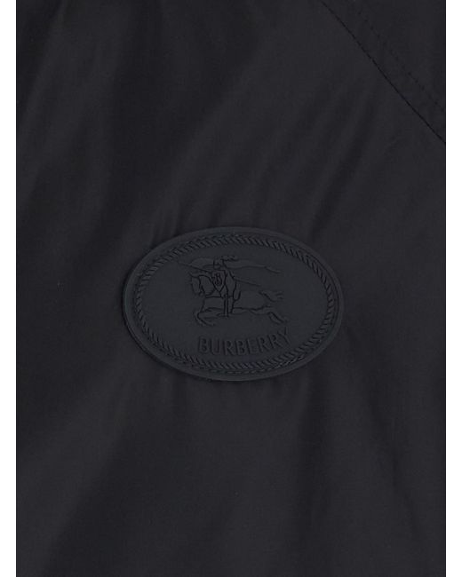 Burberry Black 'Clapton' Jacket With Logo Patch On The Front for men