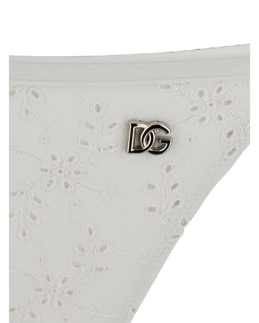 Dolce & Gabbana White Bikini Triangle