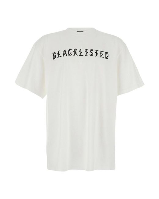 44 Label Group White Crew Neck T-Shirt With Logo On The Front And Maxi for men