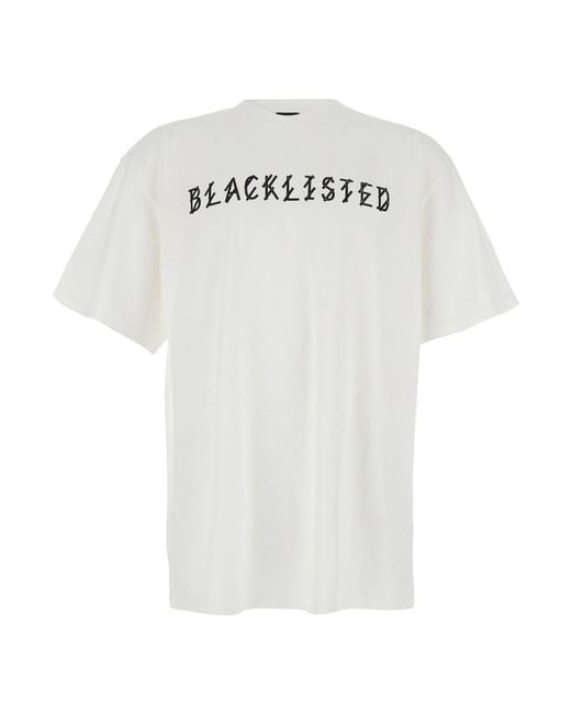 44 Label Group White Crew Neck T-Shirt With Logo On The Front And Maxi for men