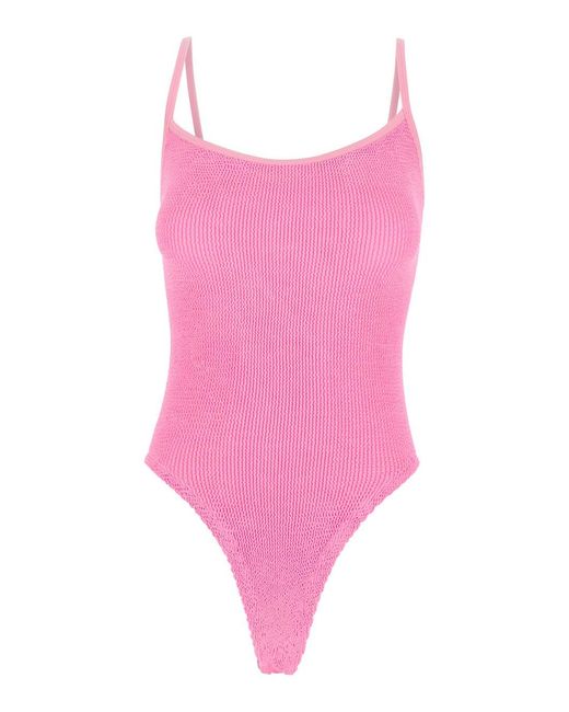 Hunza G Pink One-Piece Swimsuit Pamela