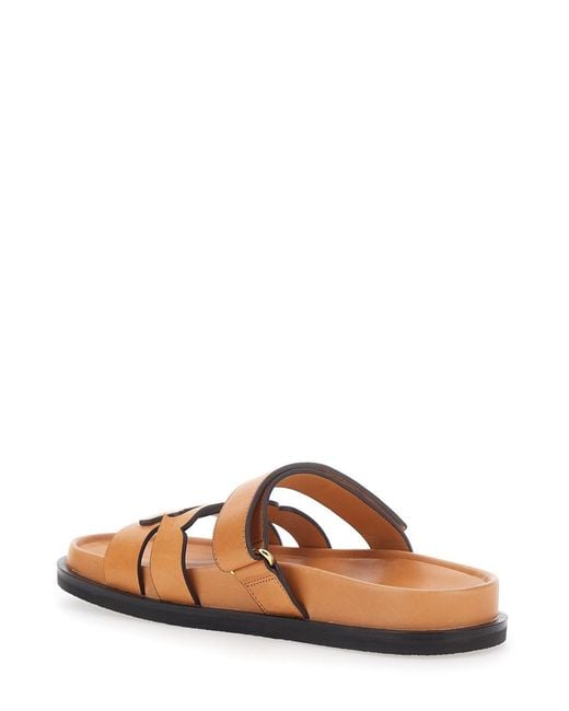 Tory Burch Brown Sandals Ines Leather