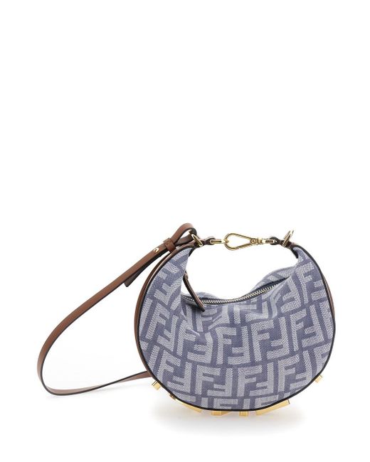 Fendi Multicolor 'Graphy' Mini Handbag With Logo Lettering And All-Over Ff Motif