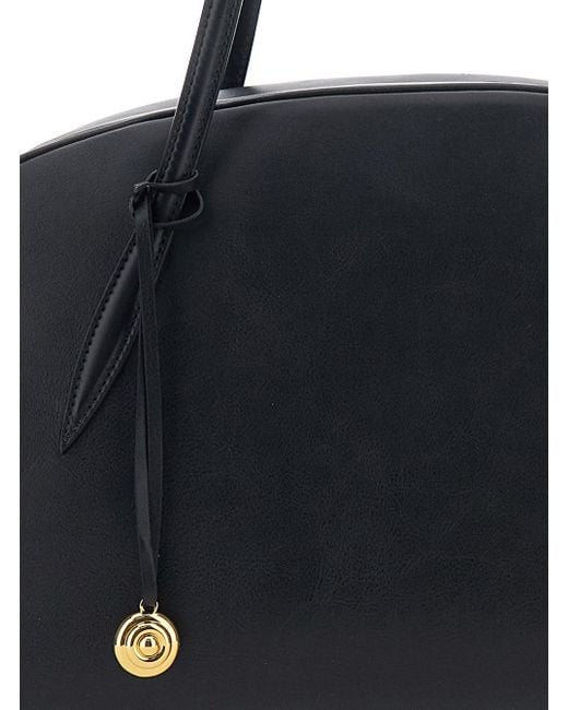 Liffner Black Handbag With Adjustable And Removable Shoulder Strap In