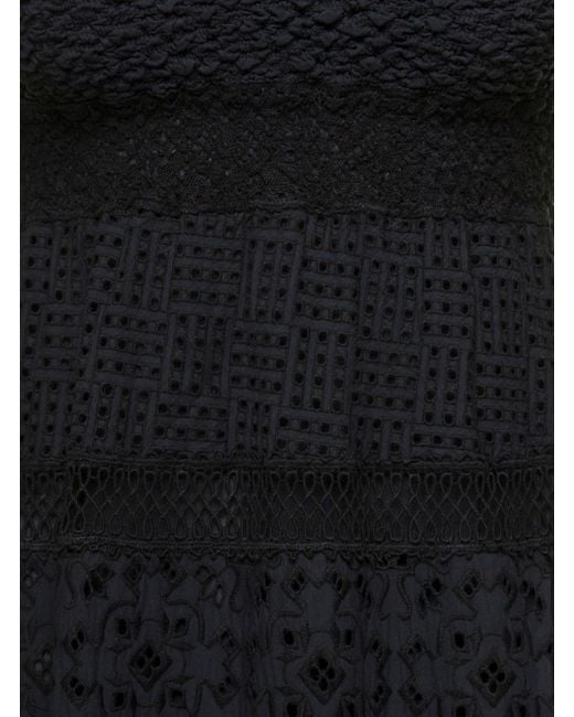 Embroidered Long Dress di Temptation Positano in Black