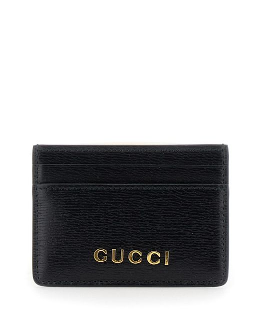 Gucci Black Card-Holder With Logo